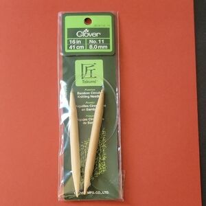 Clover Takumi Bamboo Circular Knitting Needles - No.11, 8mm 16 inch